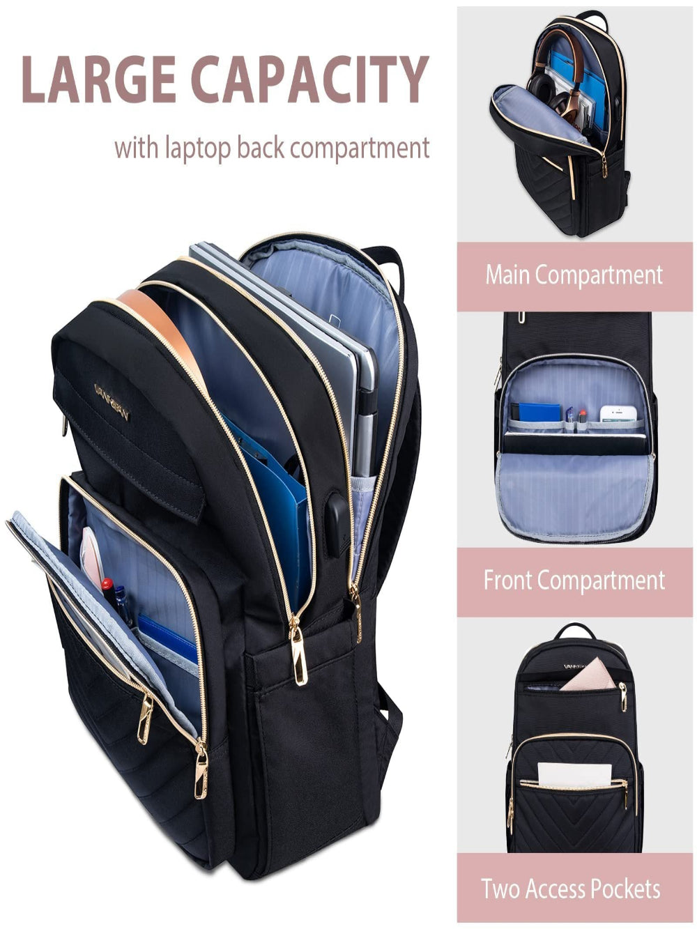 Solvivra Cargo Chic Large Capacity Backpack