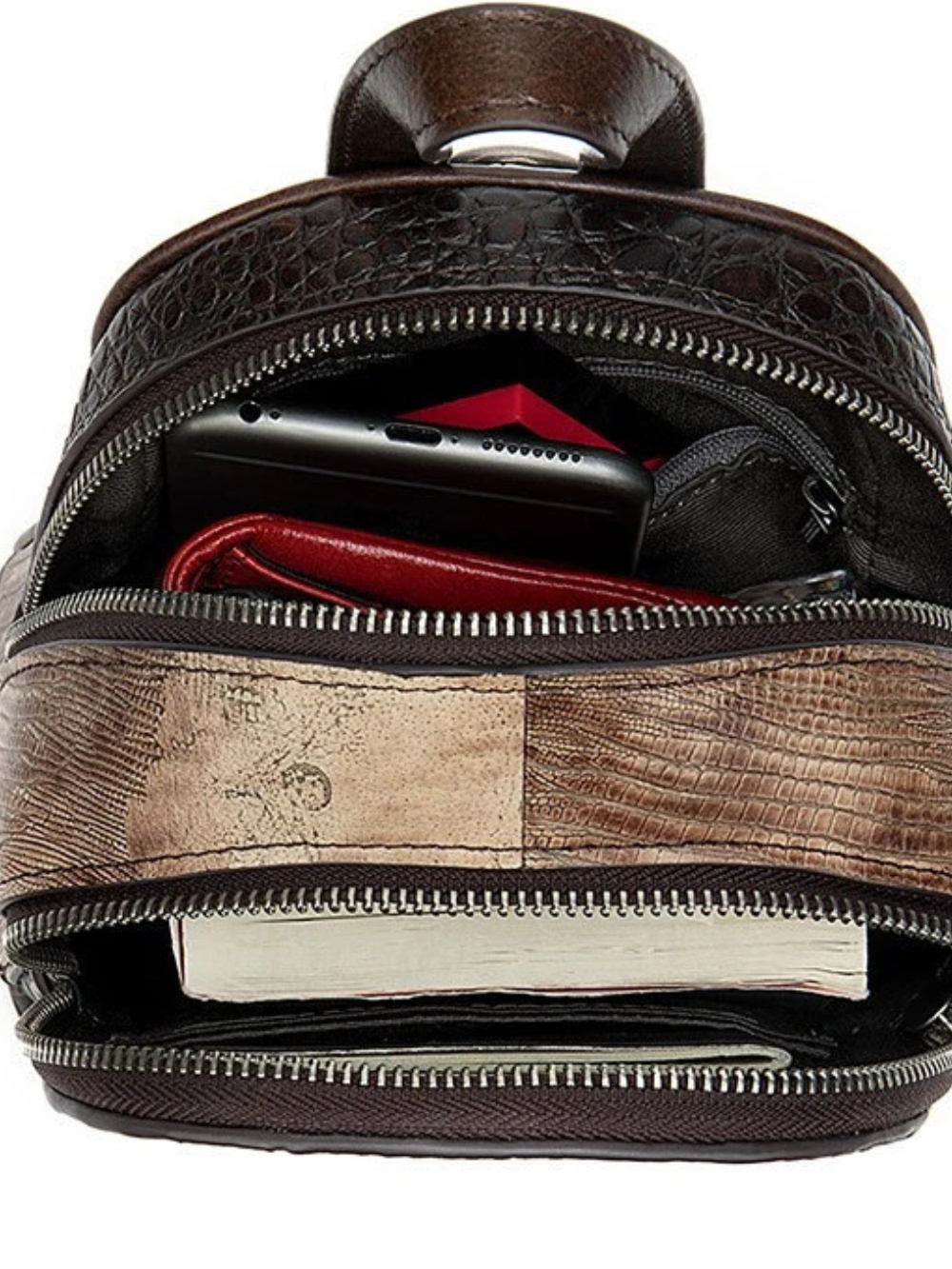 Solvivra Rugged Patch Leather Backpack