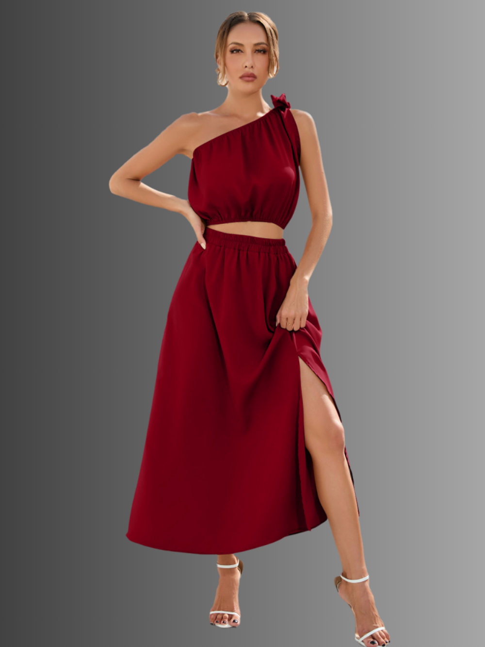 Solvivra Cut to Impress Top and Skirt Set