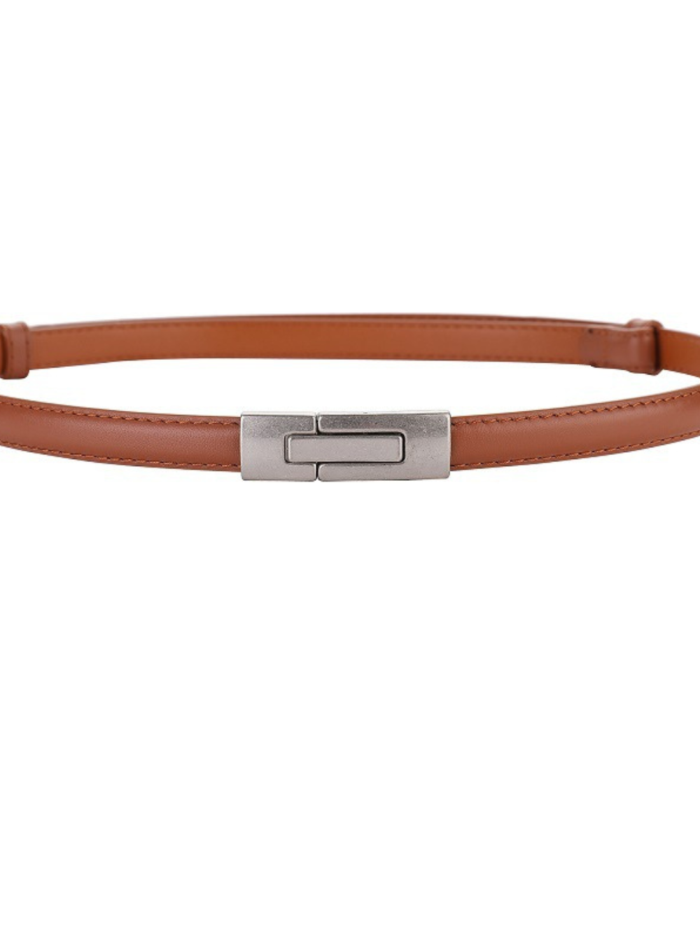 Solvivra Sleek Leather Button Belt