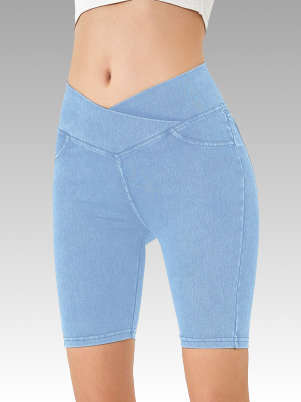 Solvivra Slay the Angle Denim Shorts