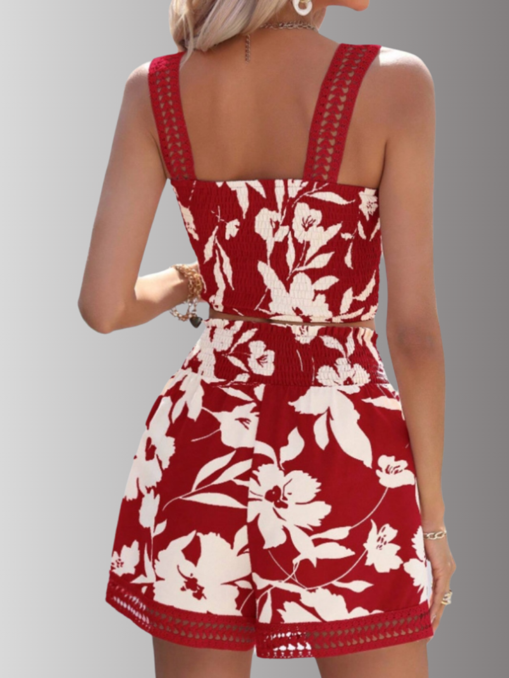 Solvivra Pretty in Summer Petals Top and Shorts Set