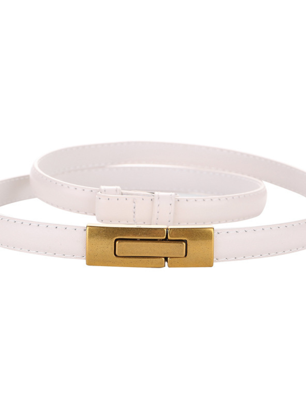 Solvivra Sleek Leather Button Belt