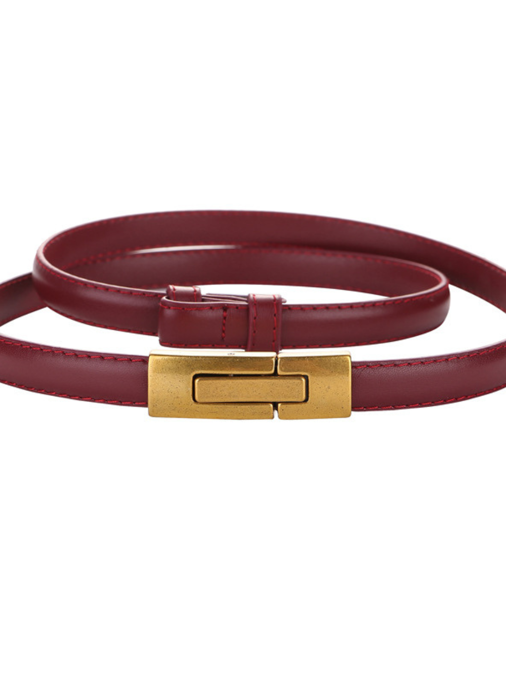 Solvivra Sleek Leather Button Belt