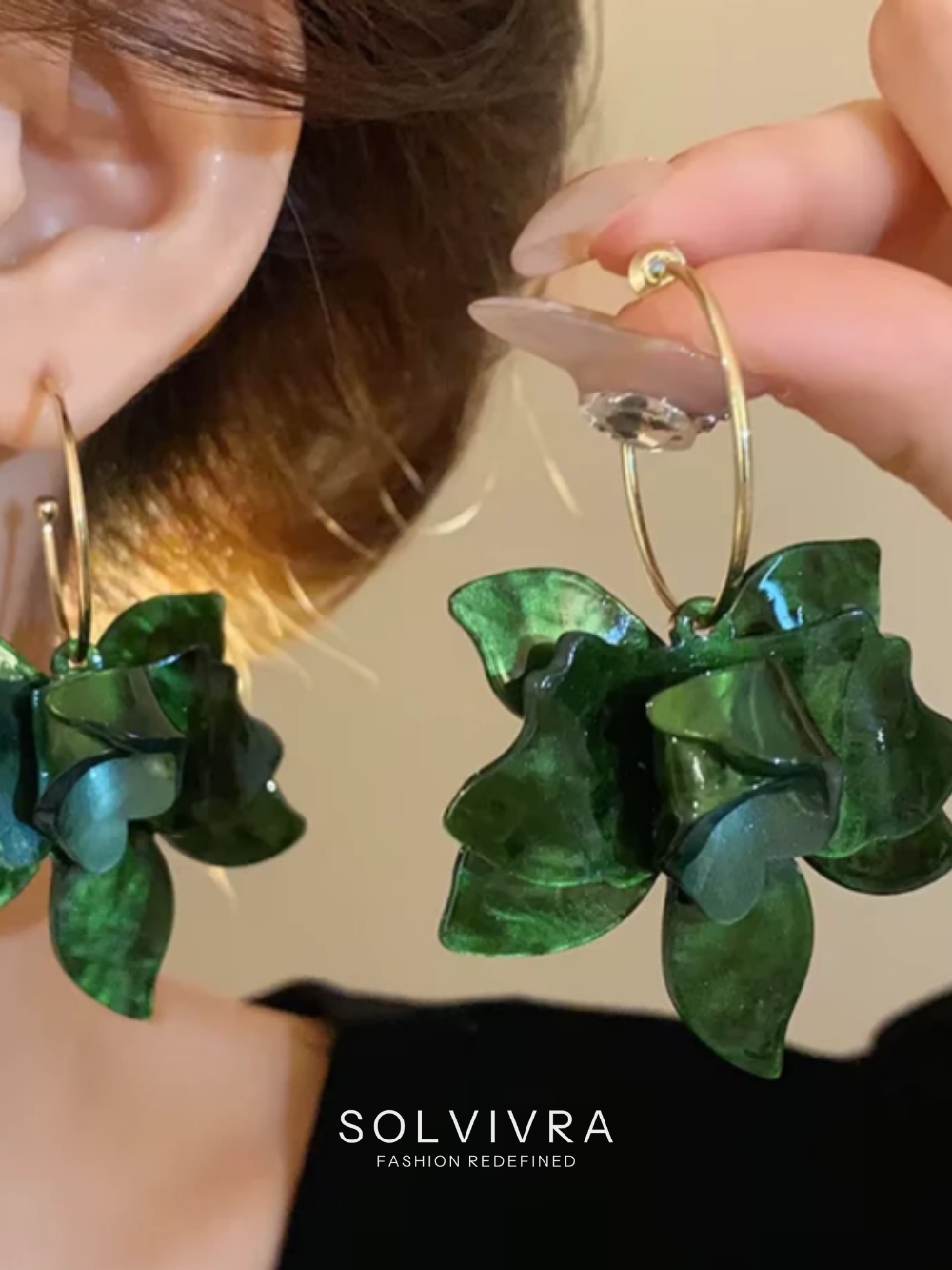 Solvivra Blossom Hoop Earrings