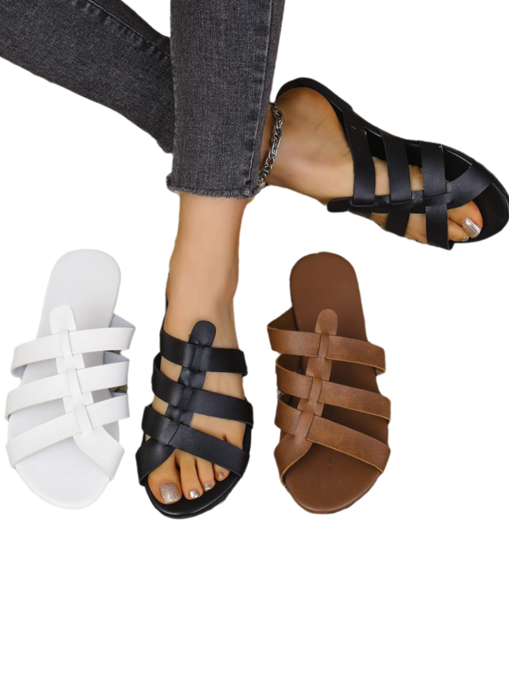 Solvivra Sunwoven Flat Sandals