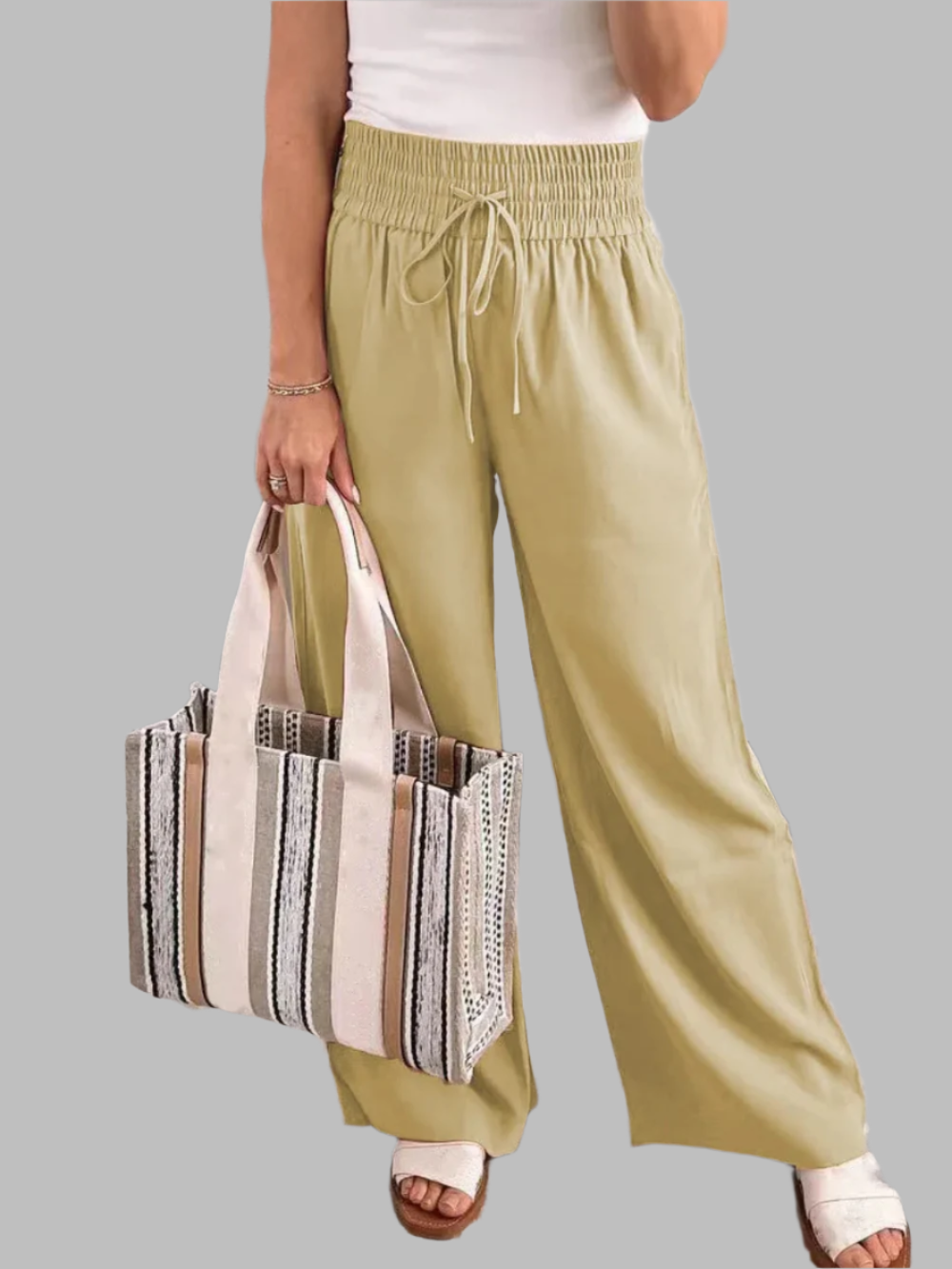 Solvivra City Sway Tie-Waist Trousers