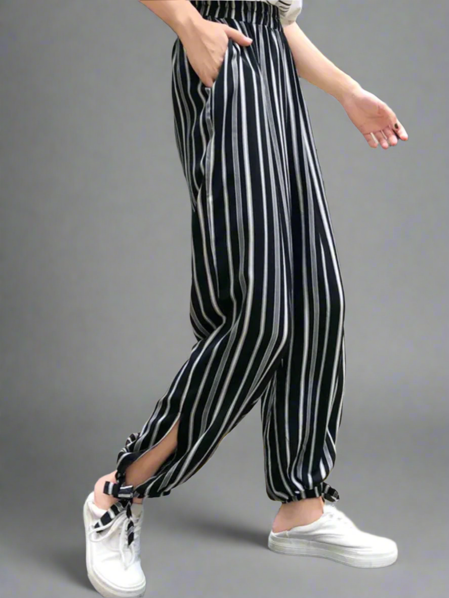 Solvivra Stripes in Motion Chiffon Pants