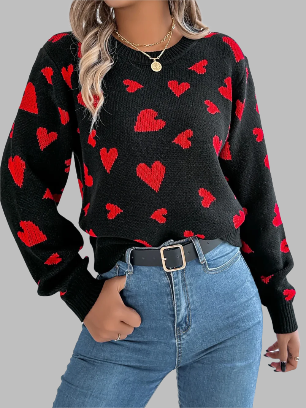 Solvivra Frizzy Hearts Pullover