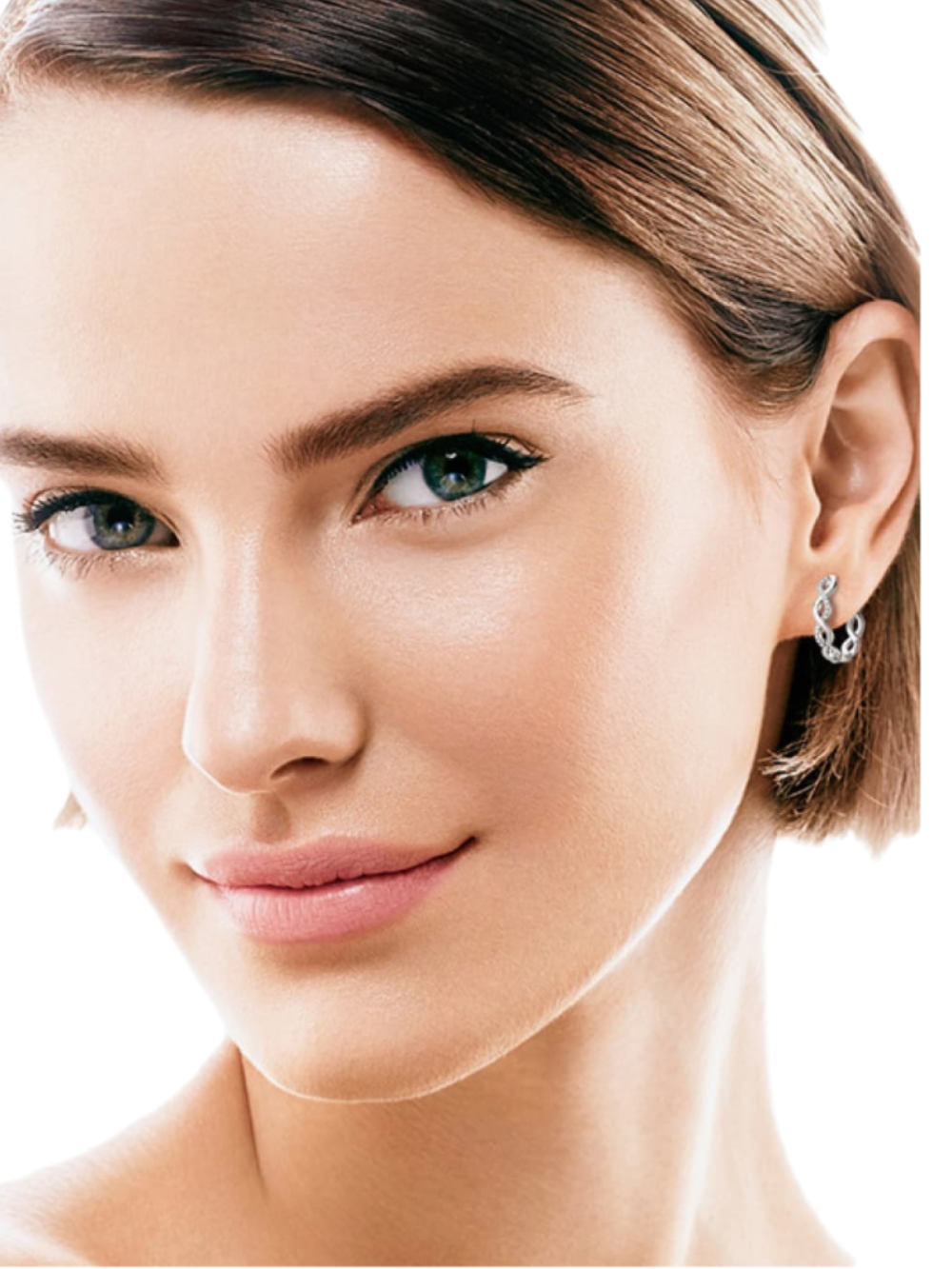 Solvivra Twist of Brilliance Hoop Earrings