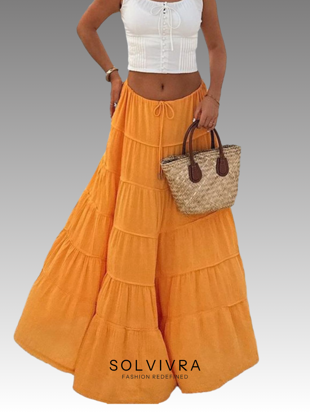 Solvivra Drawn to Drape Maxi Skirt
