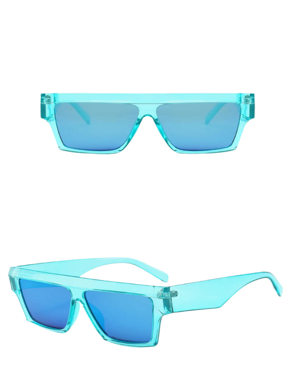 Solvivra Block Phase Flat Top Square Sunglasses