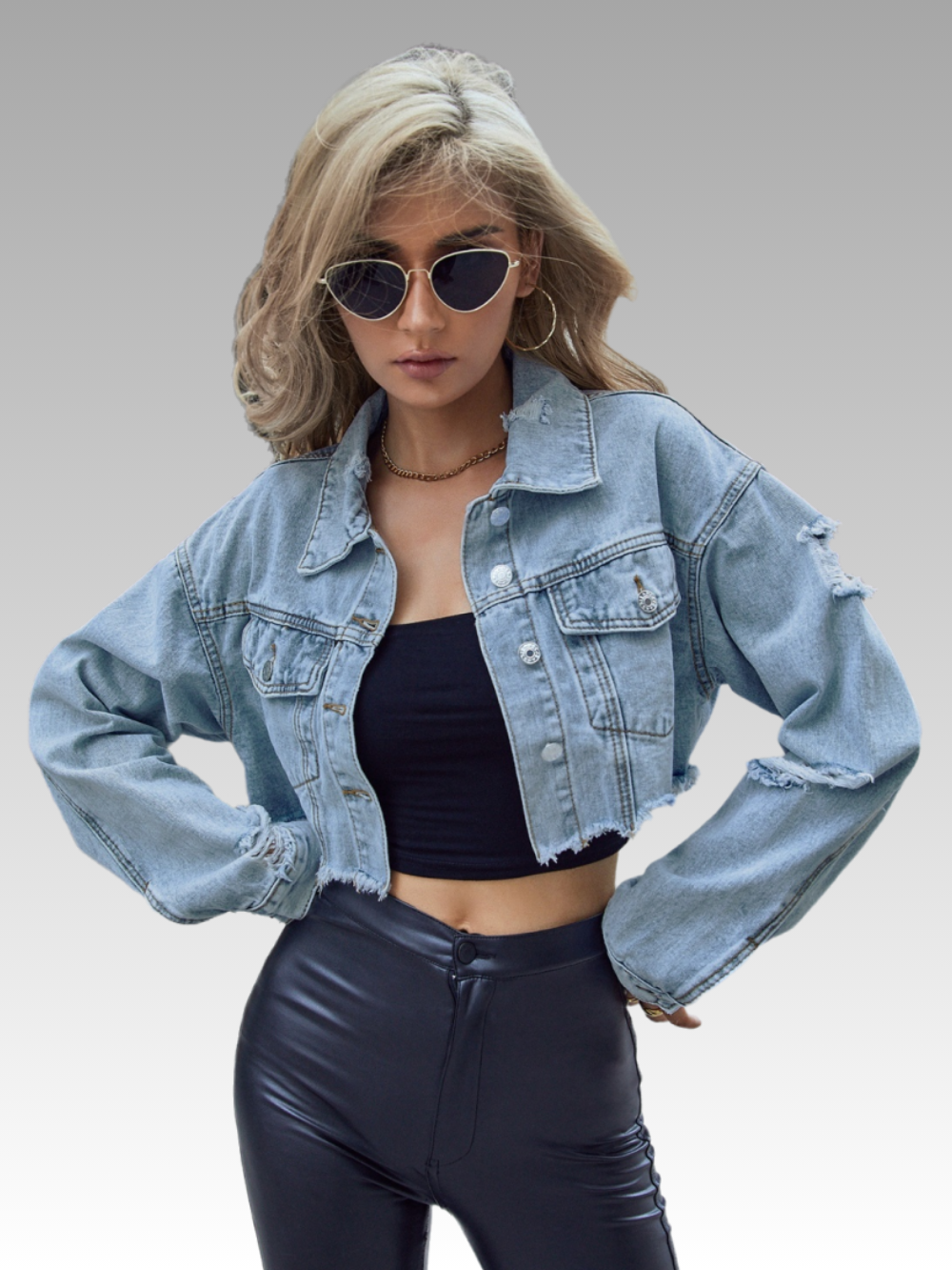 Solvivra Rough & Ready Cropped Denim Jacket