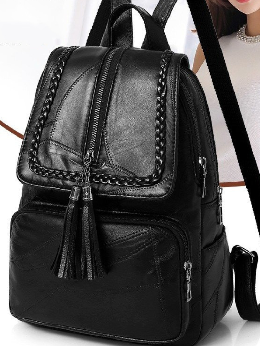 Solvivra BlackRift Fringed Backpack