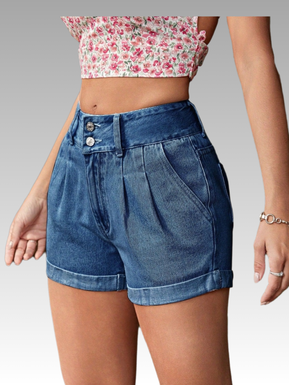 Solvivra High & Defined Denim Shorts