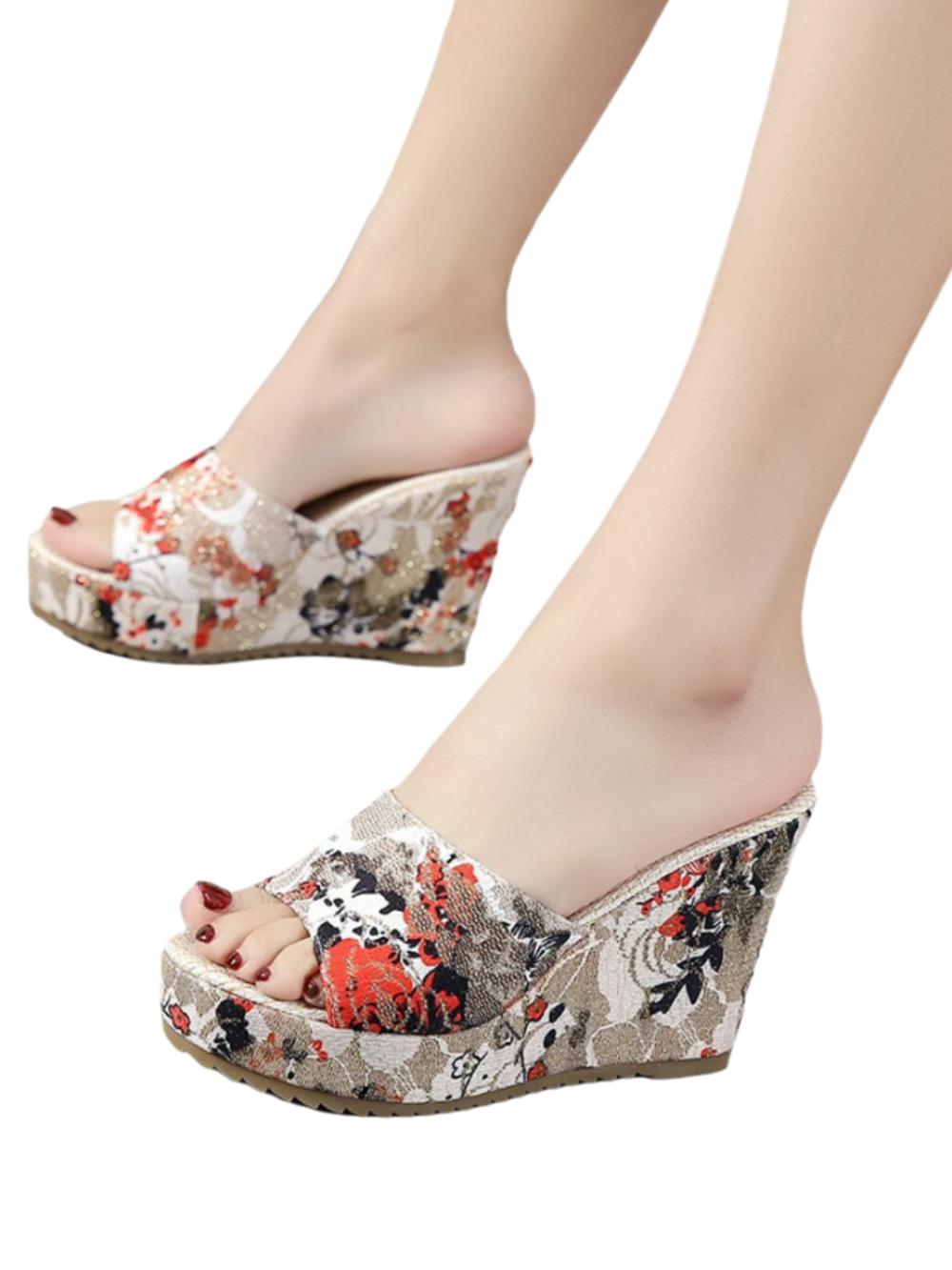 Solvivra Pastel Peaks Wedge Sandals