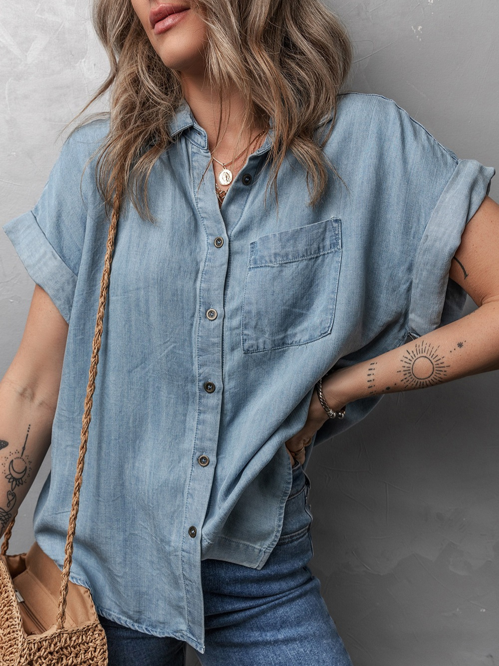 Solvivra The Blue Hour Denim Blouse