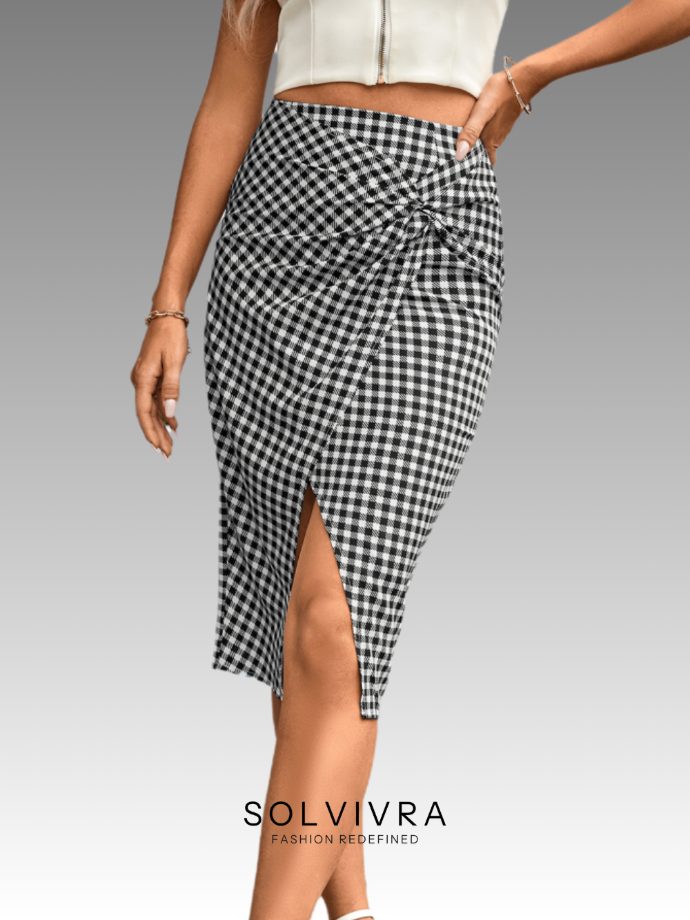 Solvivra Slit Agenda Midi Skirt