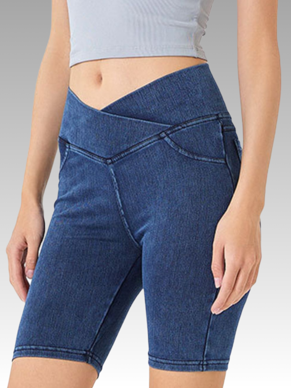 Solvivra Slay the Angle Denim Shorts