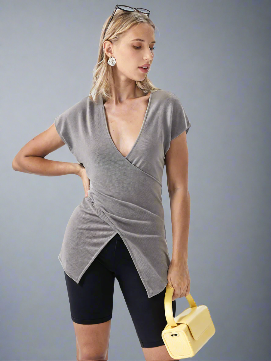 Solvivra V-Neckline Crossover Top