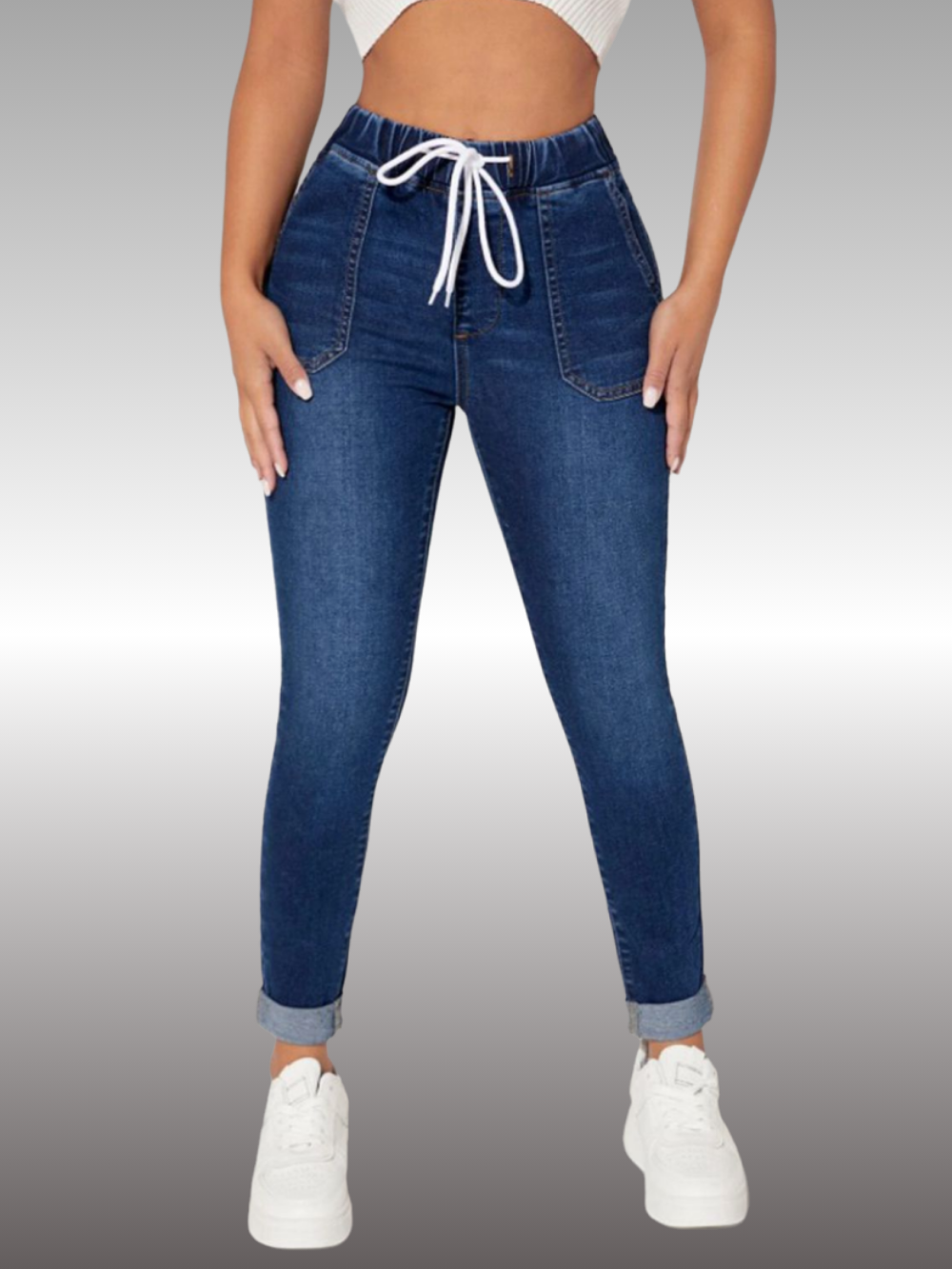 Solvivra Weekend Cinch Cropped Jeans