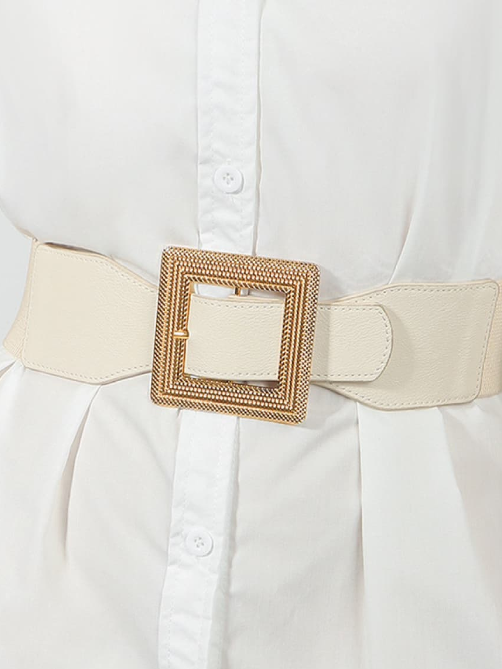 Solvivra Polished Frame PU Leather Belt