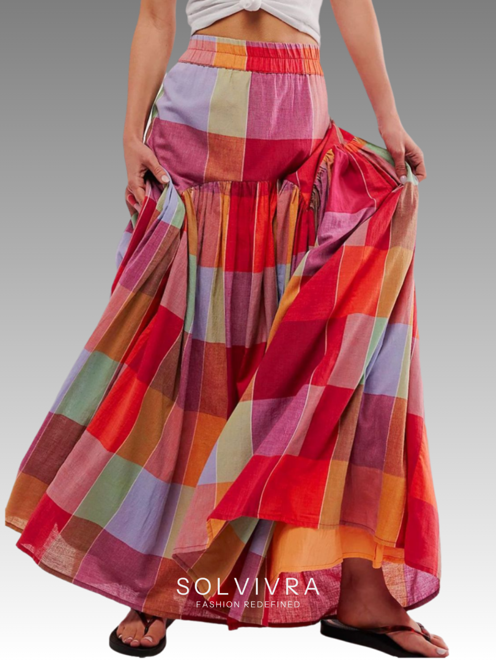 Solvivra Color Code Maxi Skirt