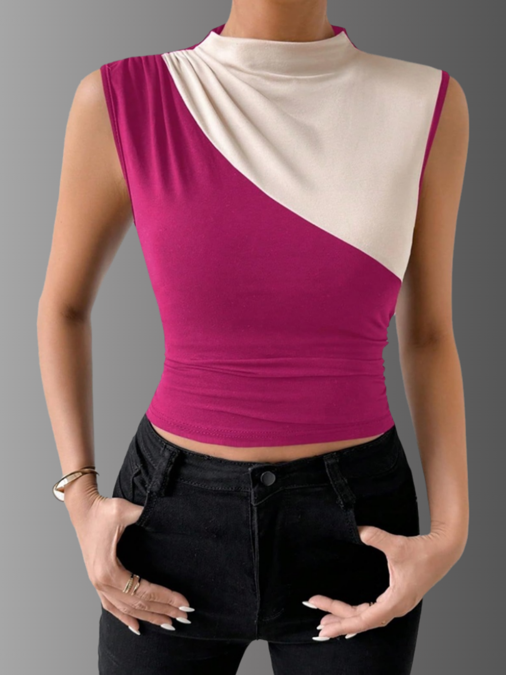Solvivra Contour Cut Sleeveless Top