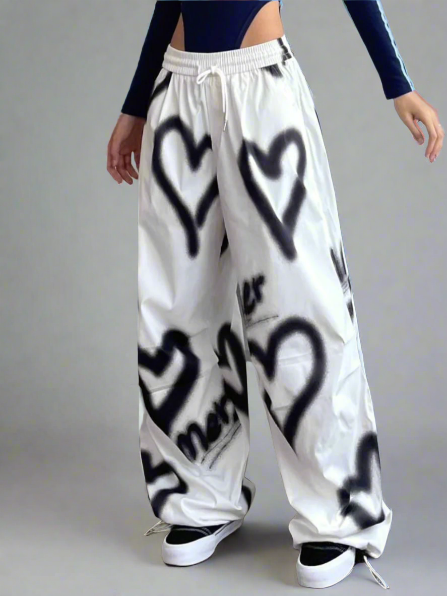 Solvivra Heartcore Graffiti Drawstring Pants