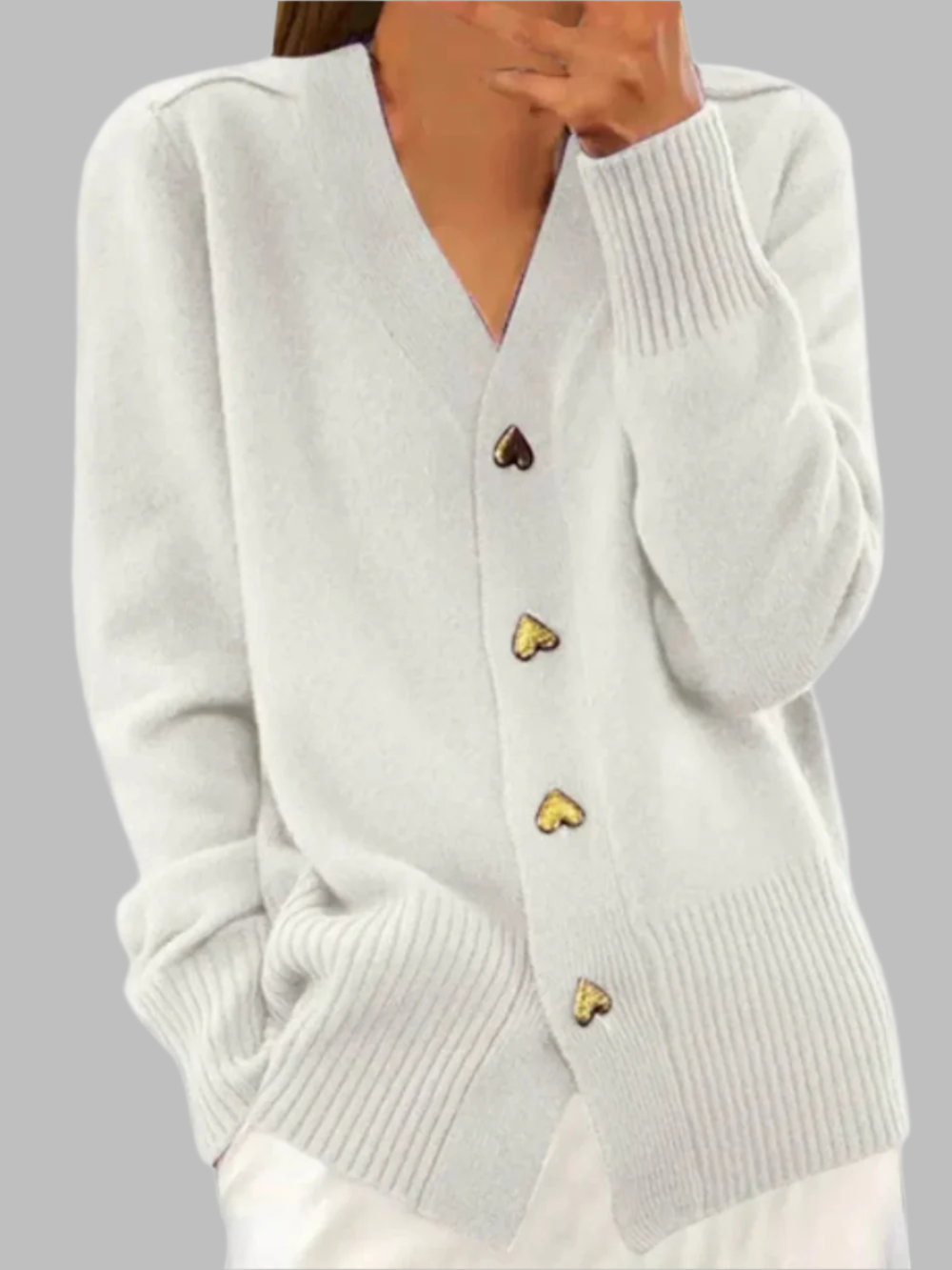Solvivra LoveLoop Button Cardigan
