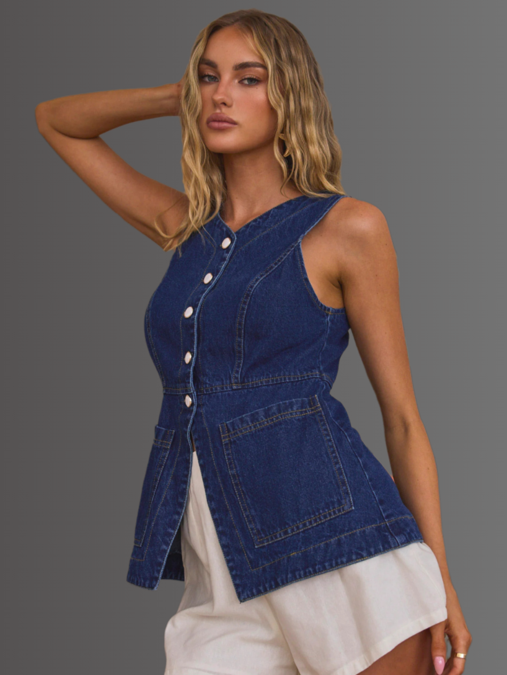 Solvivra Denim Daze Vest Top