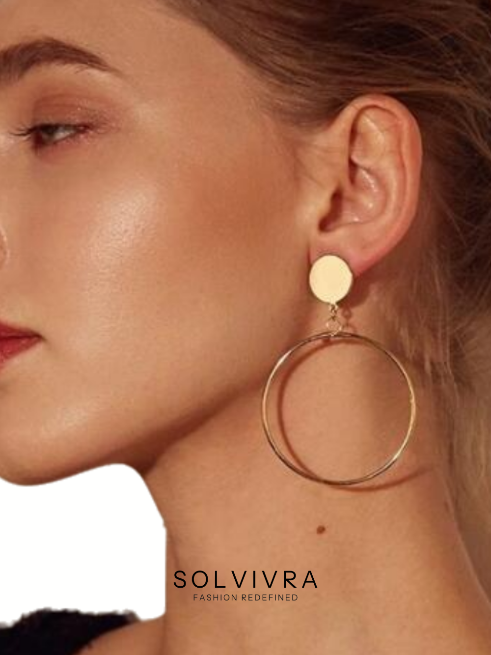 Solvivra Circa Charm Hoop Earrings