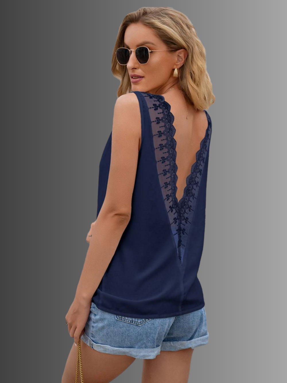 Solvivra V-Cut Vision Sleeveless Top