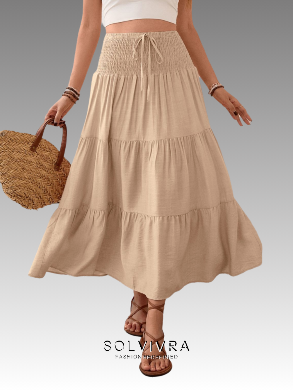 Solvivra Sandswept Tiered Skirt