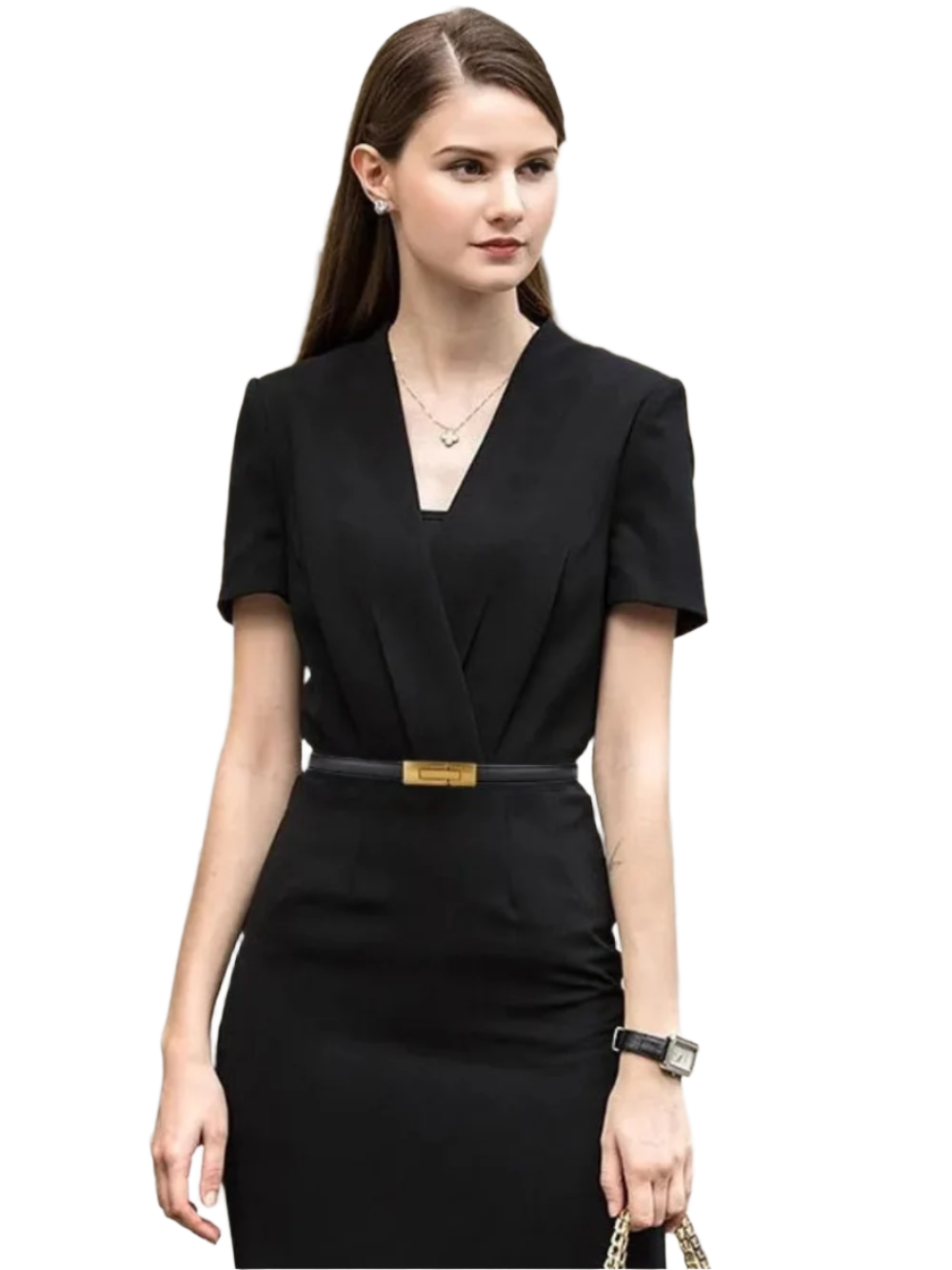 Solvivra Sleek Leather Button Belt