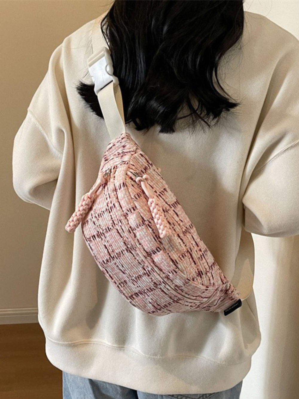 Solvivra Splash Thread Plaid Crossbody Bag