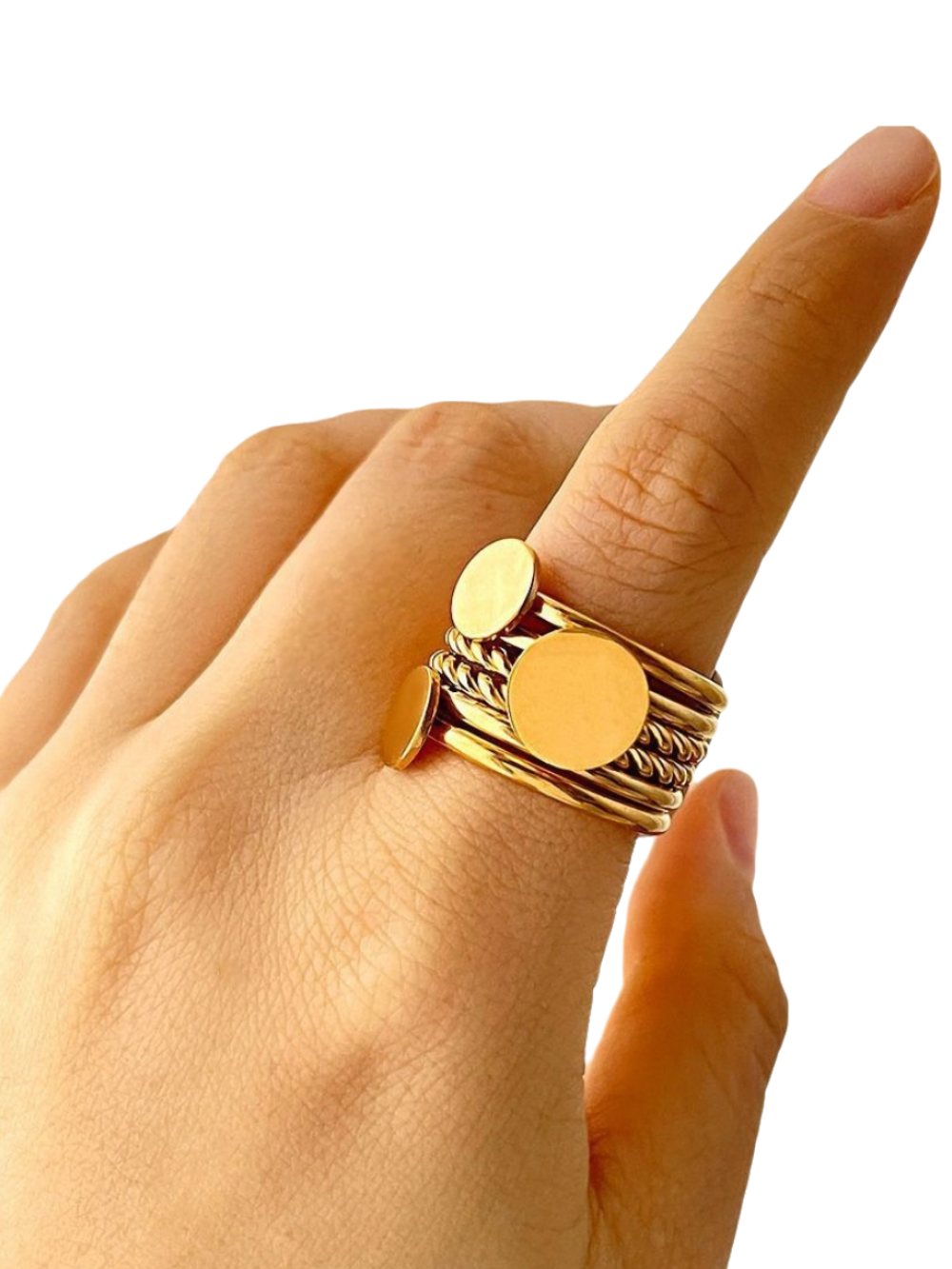 Solvivra Opulen Wide Band Ring