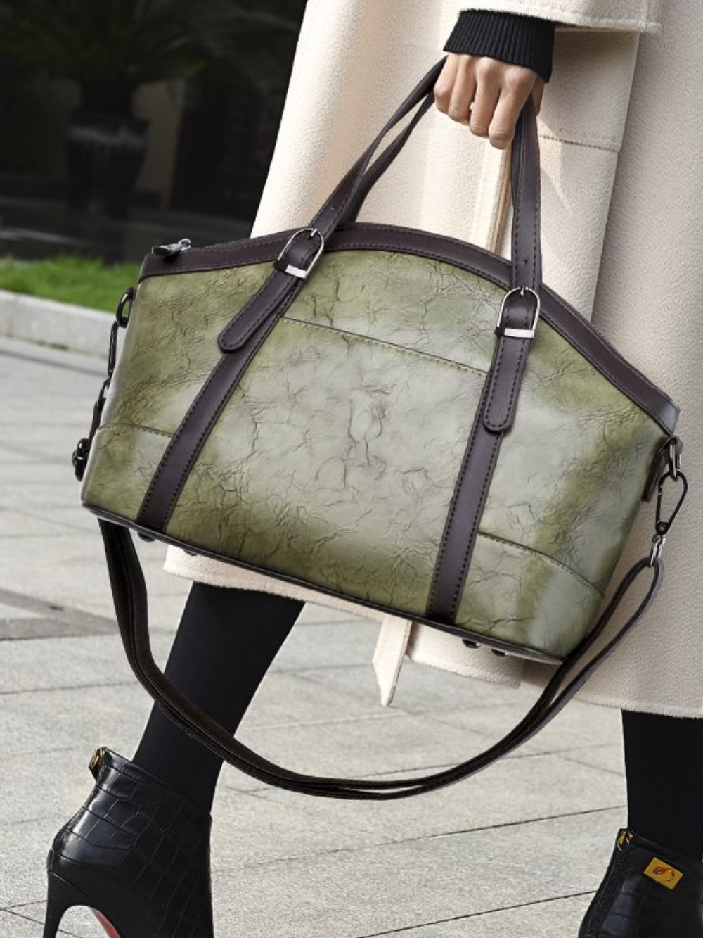 Solvivra Vintage Ease Leather Tote