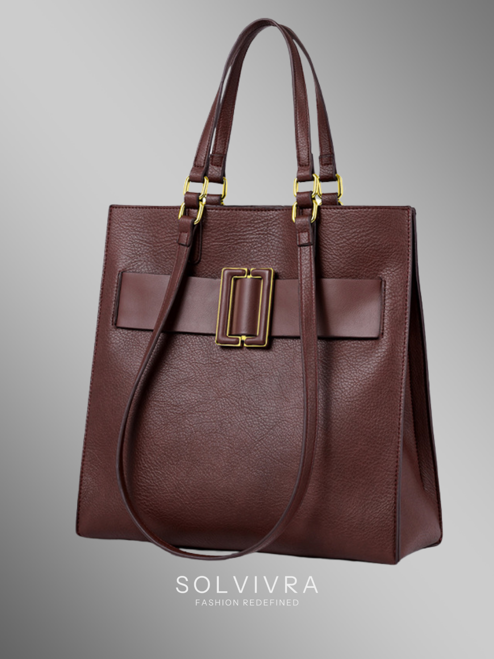 Solvivra Metro Buckle Structured Tote
