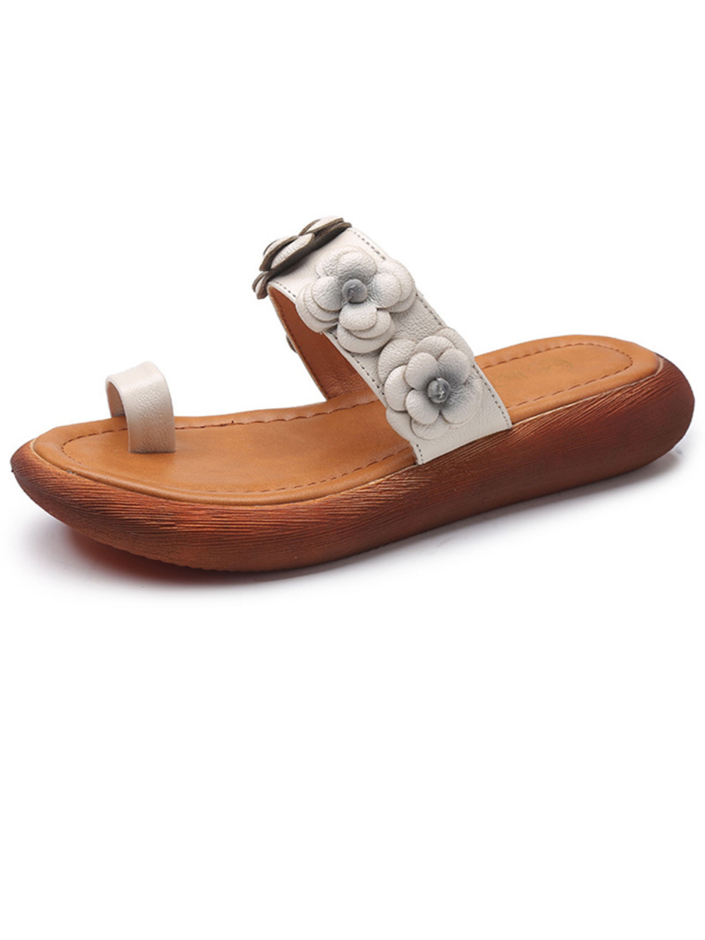 Solvivra Flora Rise Leather Sandals