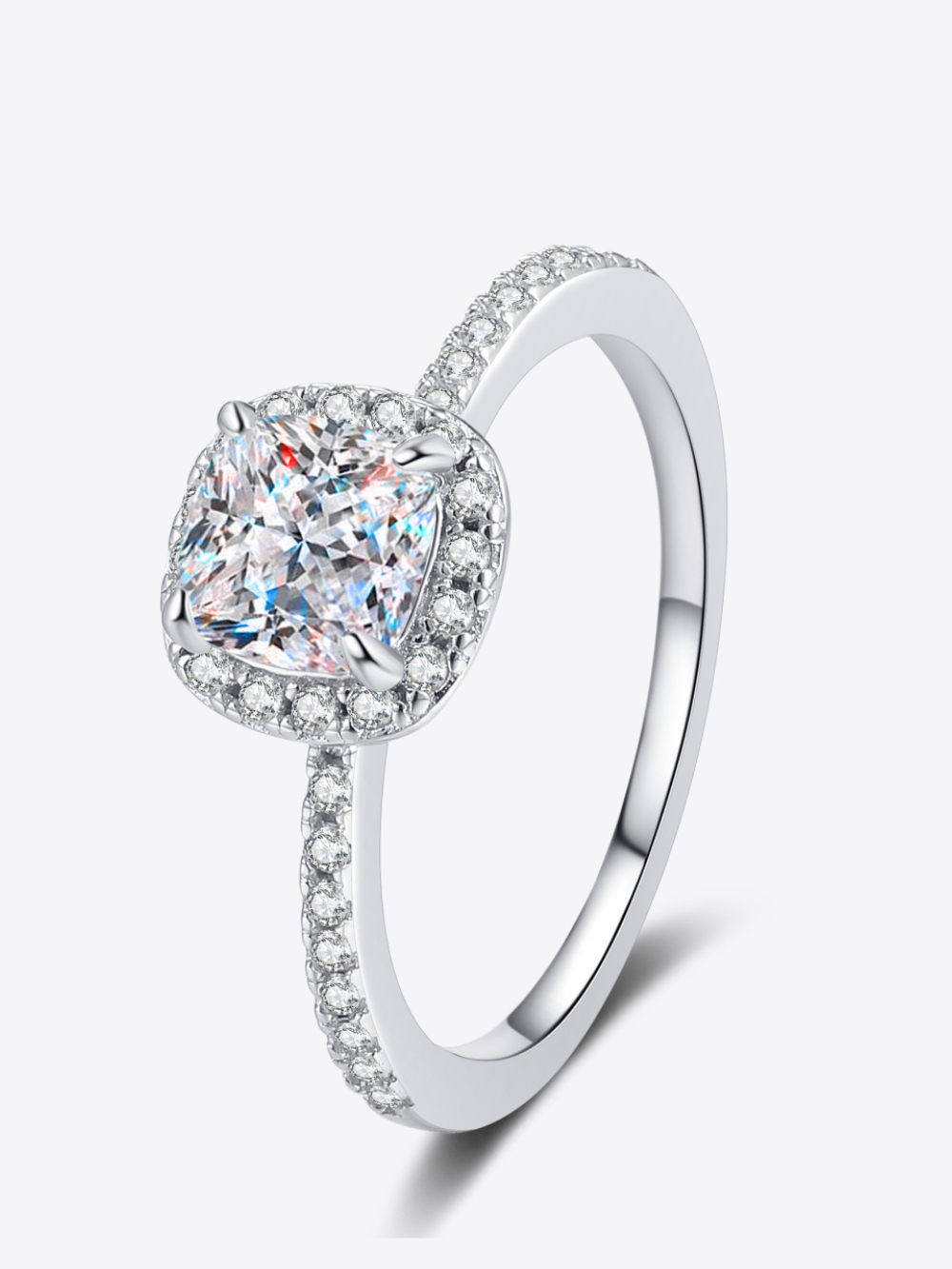 Solvivra HaloGleam Moissanite Ring