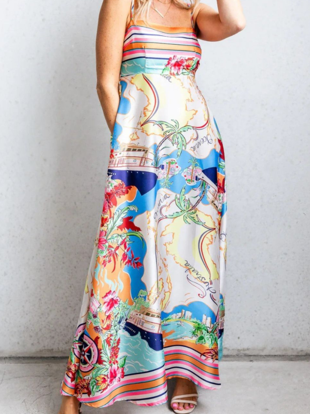 Solvivra Bloom Vista Smocked Maxi Dress