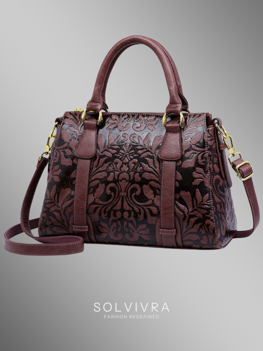 Solvivra Regal Bloom Tapestry Satchel