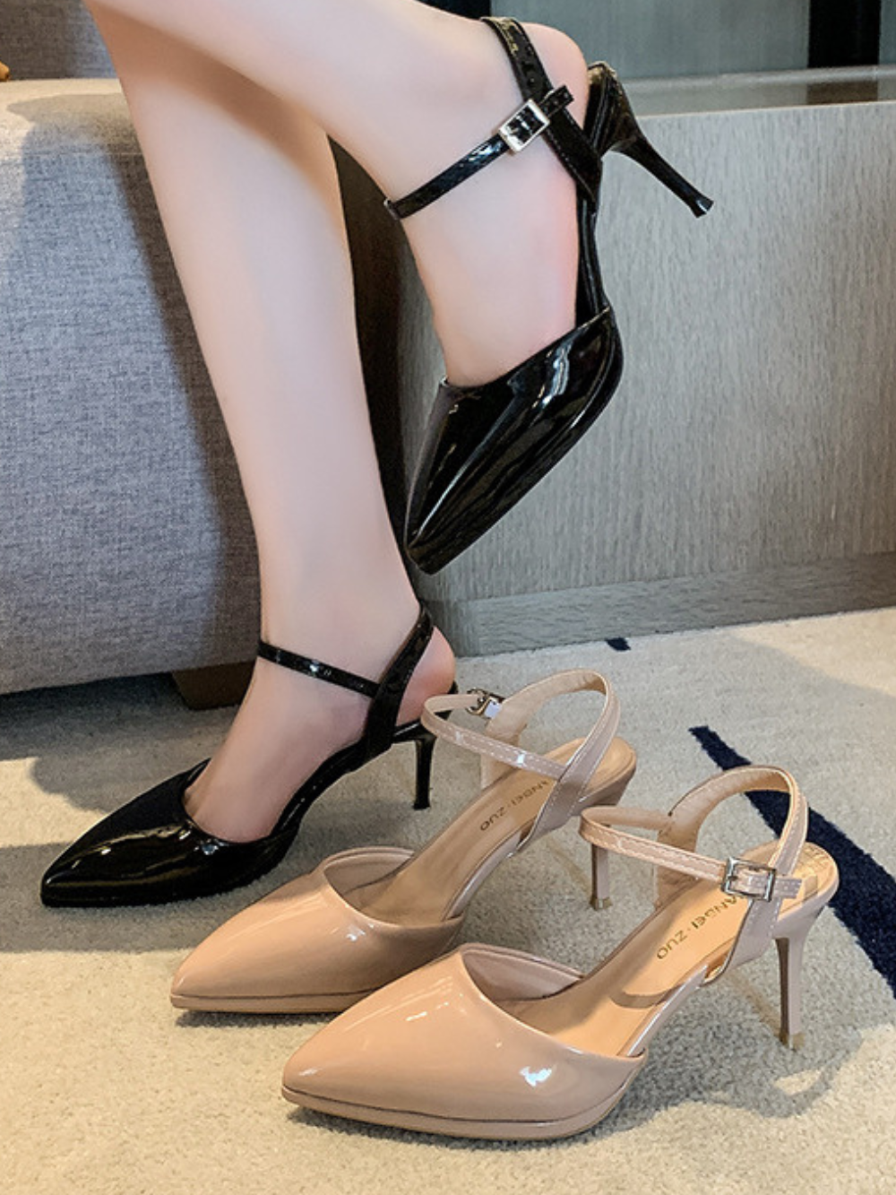 Solvivra Elegance Edge Point Toe Stiletto Pumps