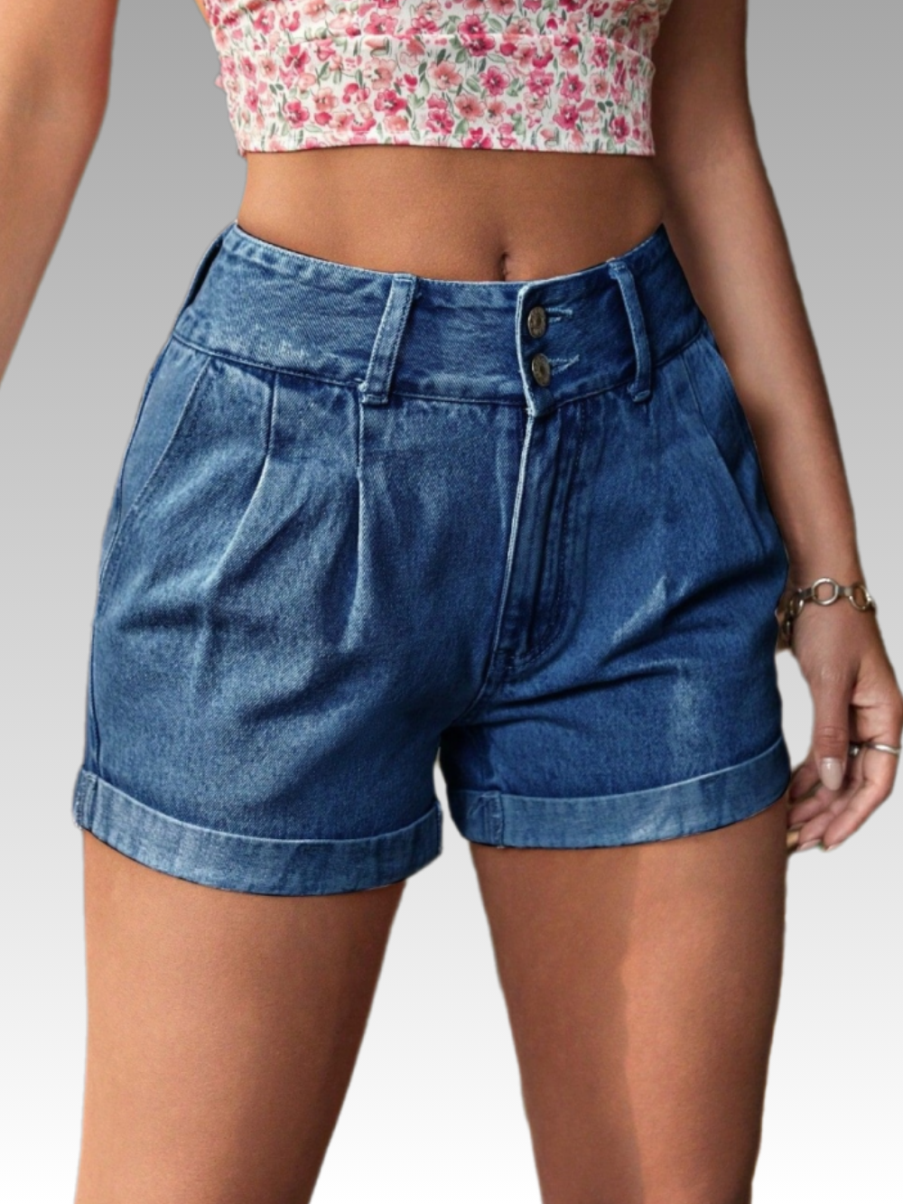Solvivra High & Defined Denim Shorts