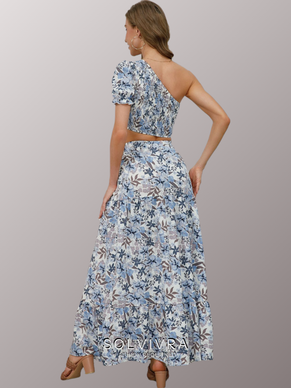 Solvivra Tilted Petal Top and Skirt Set