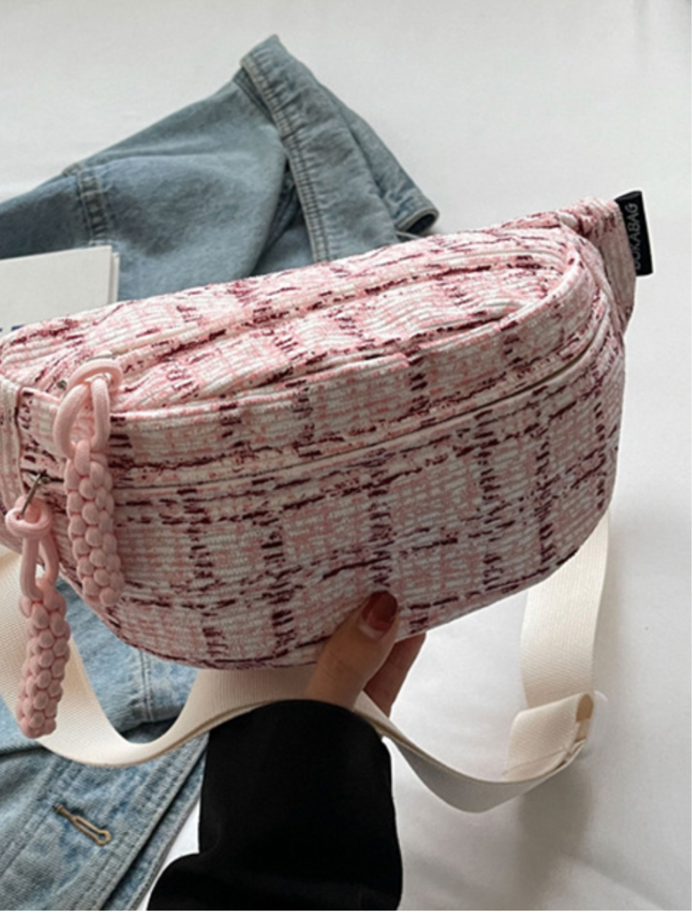 Solvivra Splash Thread Plaid Crossbody Bag