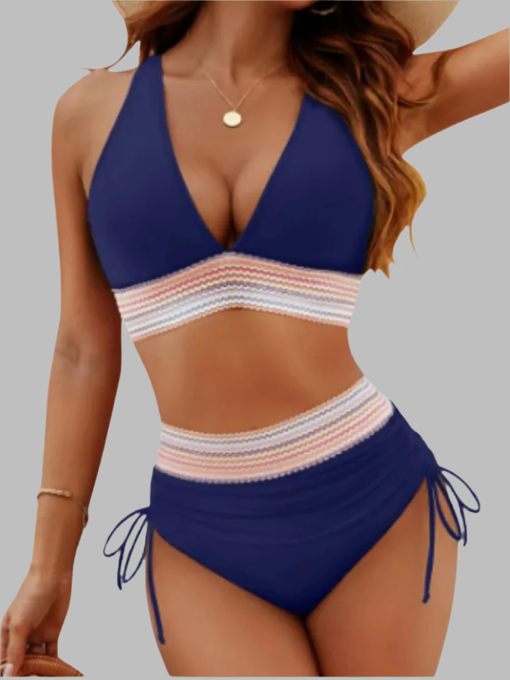 Solvivra High Waist Patchwork 2-pc Bikini