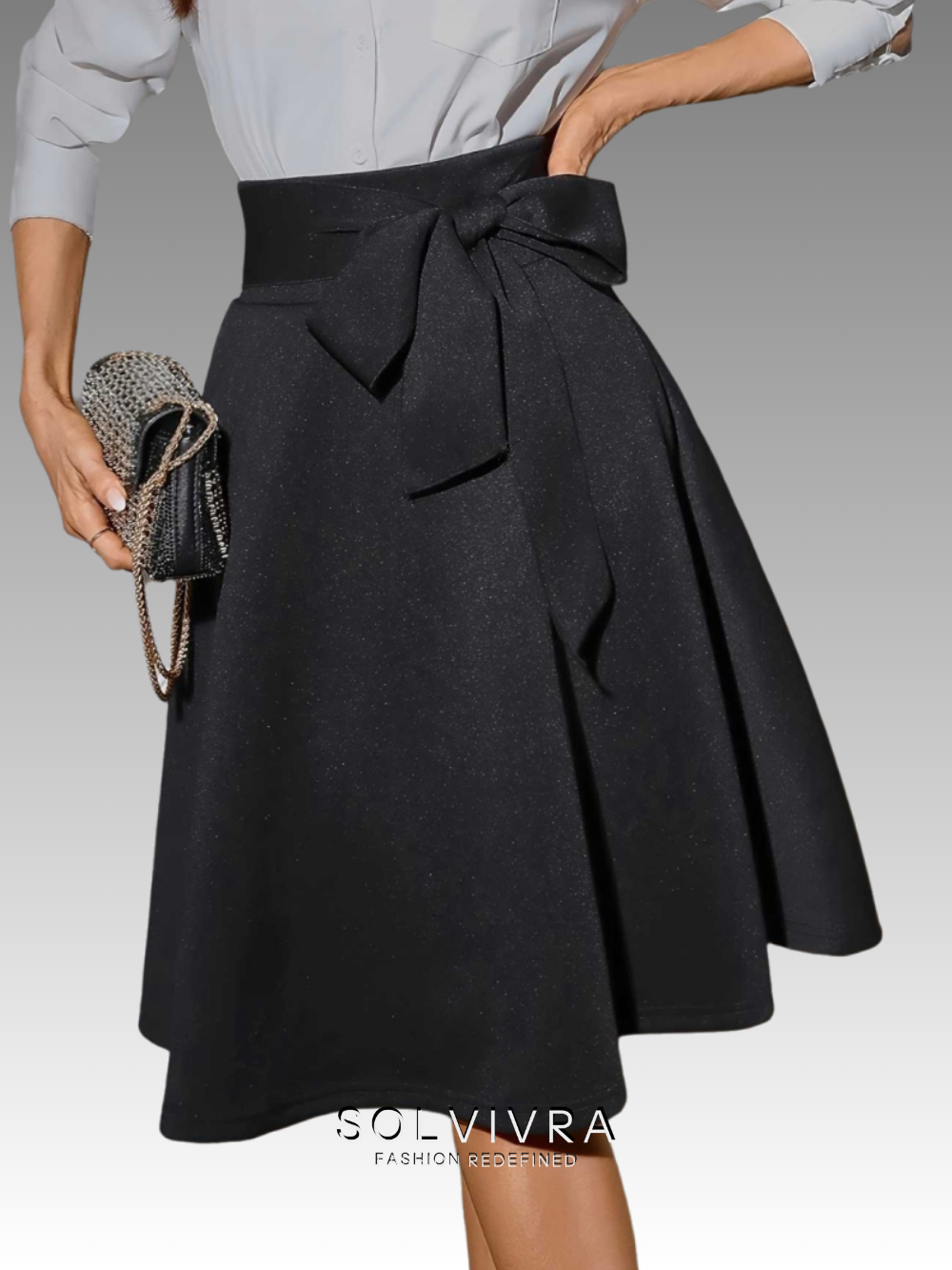 Solvivra Tie It Right Midi Skirt