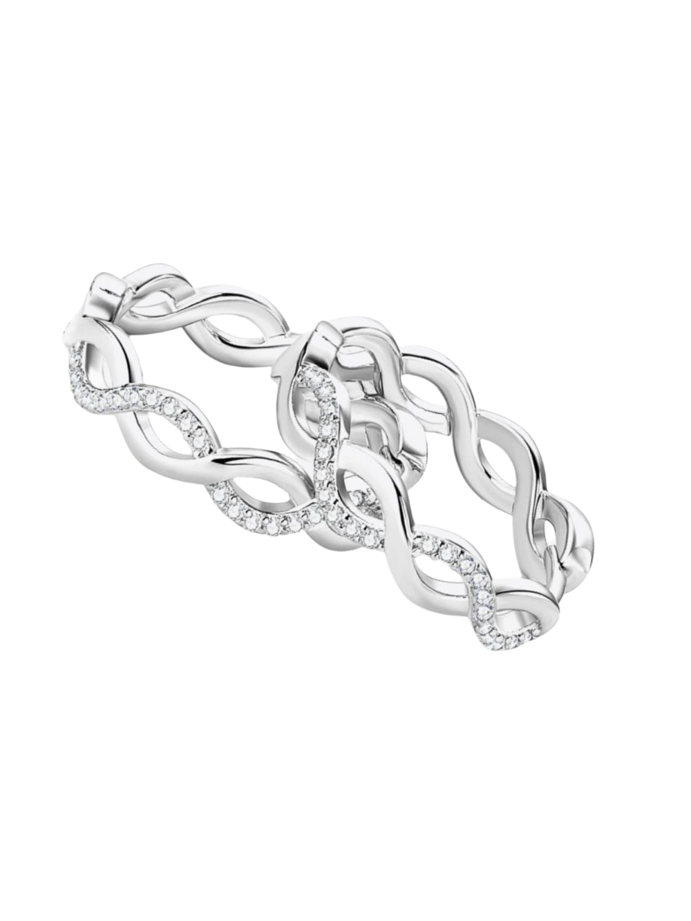 Solvivra Twist of Brilliance Hoop Earrings